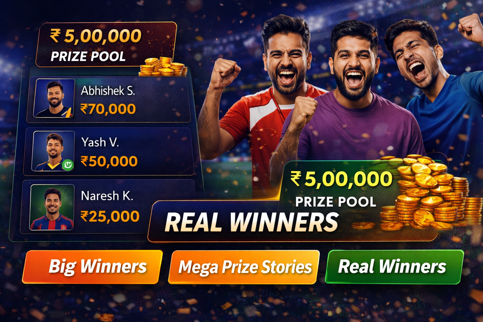 COME SPORTS winners celebration artwork